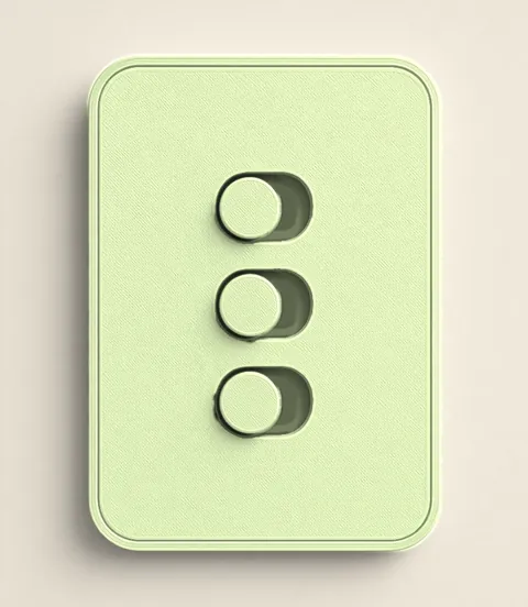 Kit interruptor 4x2 3 botões verde menta matte